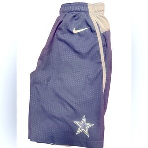 Official NFL Gear Nike Blue and Silver Dallas Cowboys Athletic Basketball Shorts